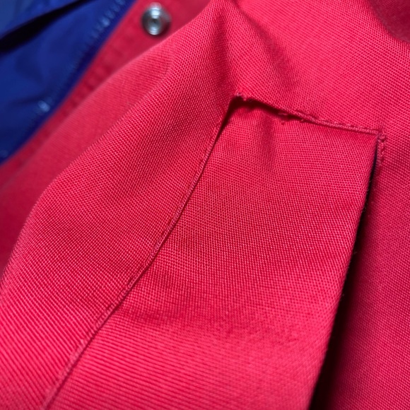 Pacific Trail Boat Jacket Men's Large Red Hidden Hood Full Zip| Nautical - Picture 16 of 16